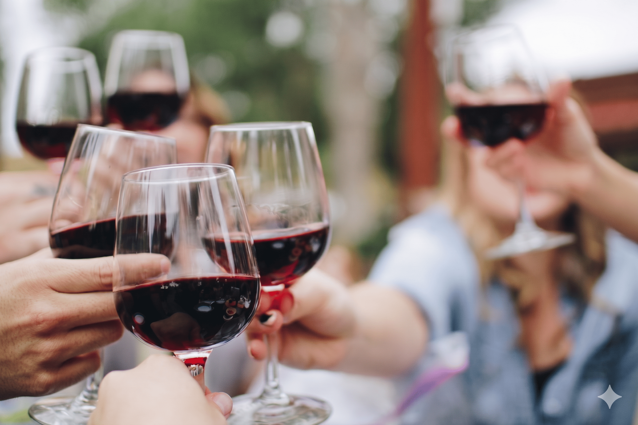 Red wine bottle and glass